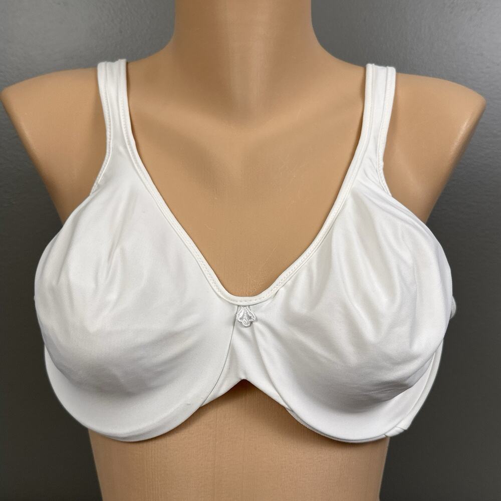 Bali Bra 3383 Size 40C Passion For Comfort Underwire Bra White 2 Ply Unlined
